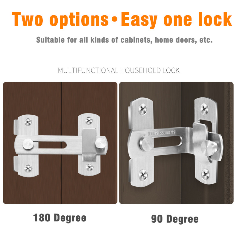 90/180 Độ Chốt Cửa Chốt Bấm Uố - đánh giá và giá Security Chain Door