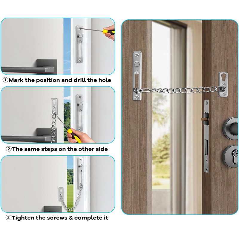 Stainless Steel Door Chain Loc - đánh giá và giá Security Chain Door